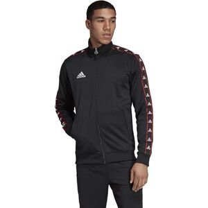 Adidas Originals Tan Tape Clubhouse Men's Track Jacket Black Red Small S NWT